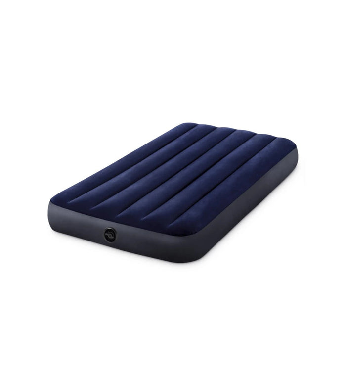 MATERASSO MEZZA PIAZZA GONFIABILE INTEX "AIRBED DURA-BEAM STANDARD CLASSIC DOWNY" BLU 76X191X25 CM