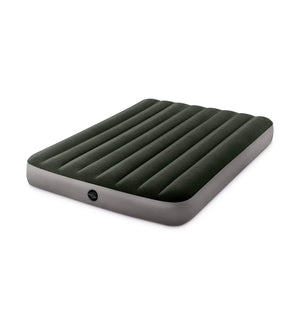 MATERASSO PIAZZA E MEZZA GONFIABILE INTEX "AIRBED DURA-BEAM STANDARD PRESTIGE DOWNY" CON POMPA A BATTERIA VERDE 137X191X25 CM