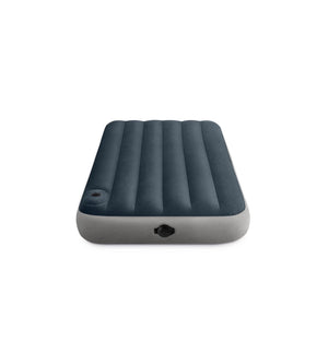 MATERASSO SINGOLO GONFIABILE INTEX "AIRBED DURA-BEAM STANDARD DOWNY" CON POMPA A PEDALE BLU 99X191X25 CM