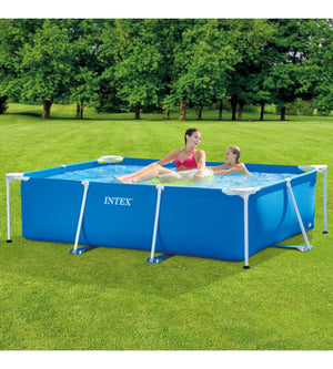 PISCINA FUORI TERRA RETTANGOLARE INTEX "RECTANGULAR FRAME" COLORE BLU, 220X150X60 CM