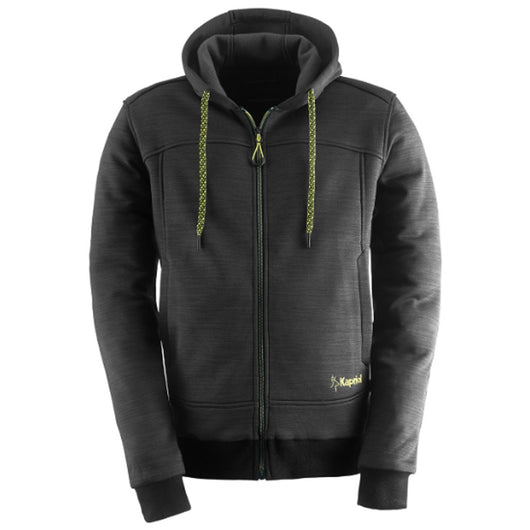 FELPA UOMO DA LAVORO SLICK ZIP e CAPPUCCIO REGOLABILE NERO TG. XXL KAPRIOL 36683