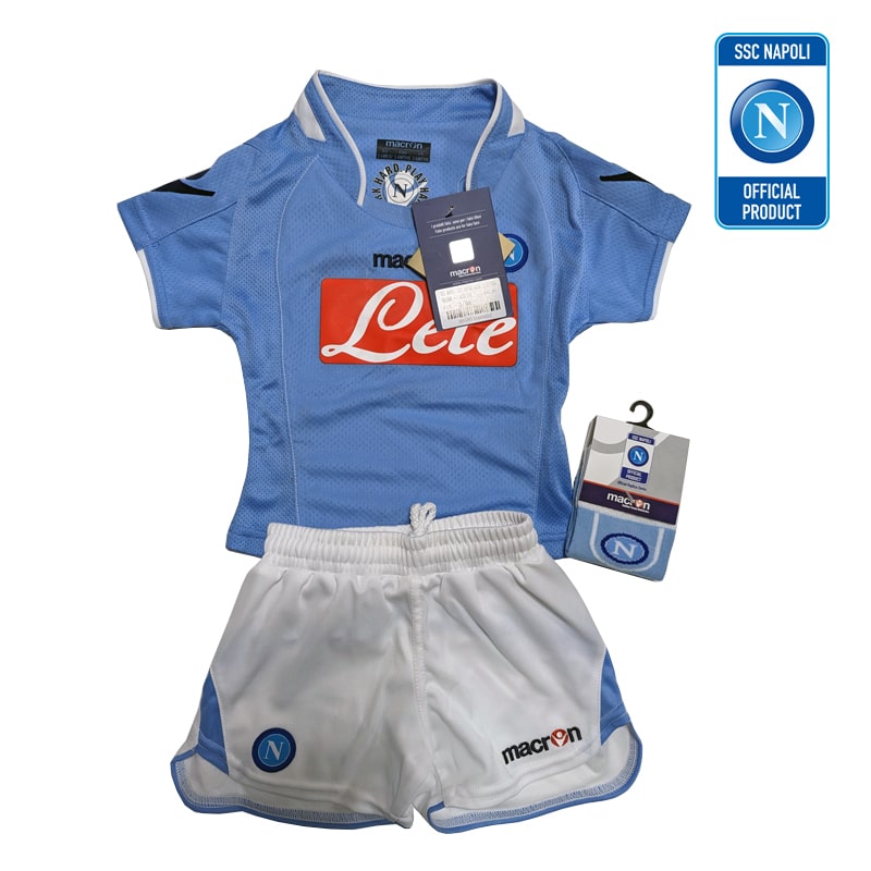 Napoli macron kit infante gara 1 azzurro/bianco (pantaloncino - maglia - calzerotti) 3/6 mesi - NAPMAG1-BABY-3/6M