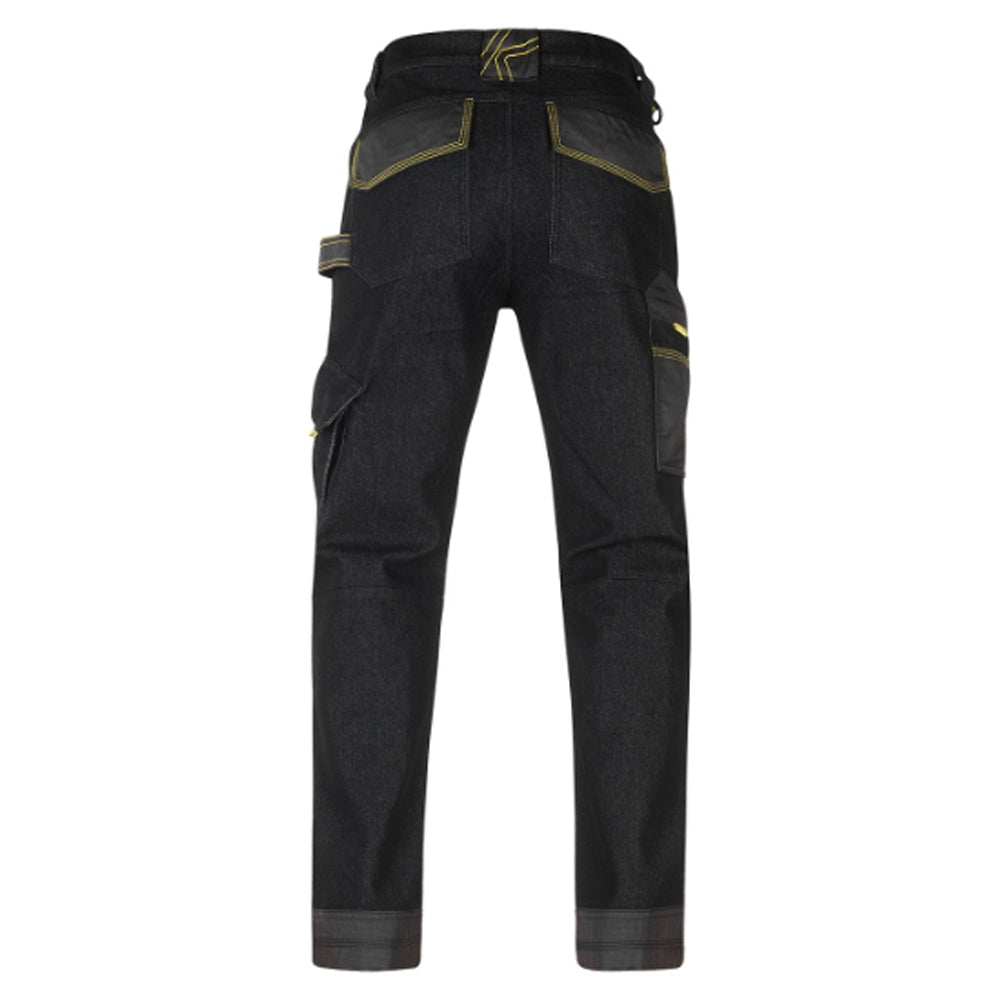 Pantaloni jeans da lavoro slick nero lunghi tg. m tasche portautensili