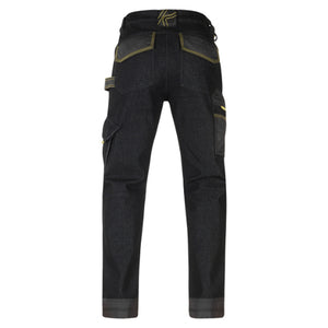 Pantaloni jeans da lavoro slick nero lunghi tg. l tasche portautensili