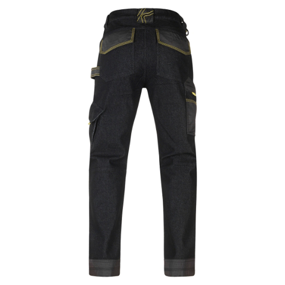 Pantaloni jeans da lavoro slick nero lunghi tg. xl tasche portautensili