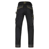 PANTALONI JEANS DA LAVORO SLICK NERO LUNGHI TG. S TASCHE PORTAUTENSILI KAPRIOL 35440