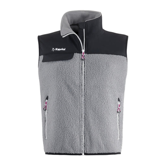 GILET DA LAVORO DONNA WOOL IN PILE GRIGIO CHIARO TG. XS KAPRIOL 35660