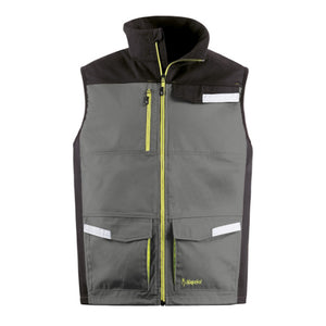 GILET DA LAVORO MULTITASCHE KAVIR GRIGIO/NERO TG. XL CON ZIP KAPRIOL 35612