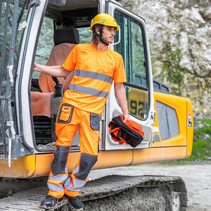 PANTALONI DA LAVORO ALTA VISIBILITA' RIFLETTENTI ARANCIONI TG.XL KAPRIOL