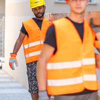 GILET UOMO DA LAVORO ALTA VISIBILITA' RIFLETTENTE ARANCIONE EN 20471 KAPRIOL