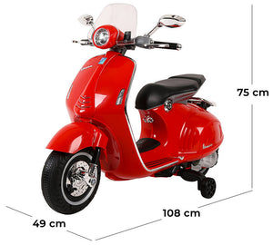 Piaggio Vespa 946 Elettrica 12V per Bambini Rossa