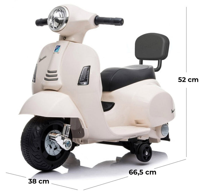 Piaggio Mini Vespa GTS Elettrica 6V per Bambini Bianca