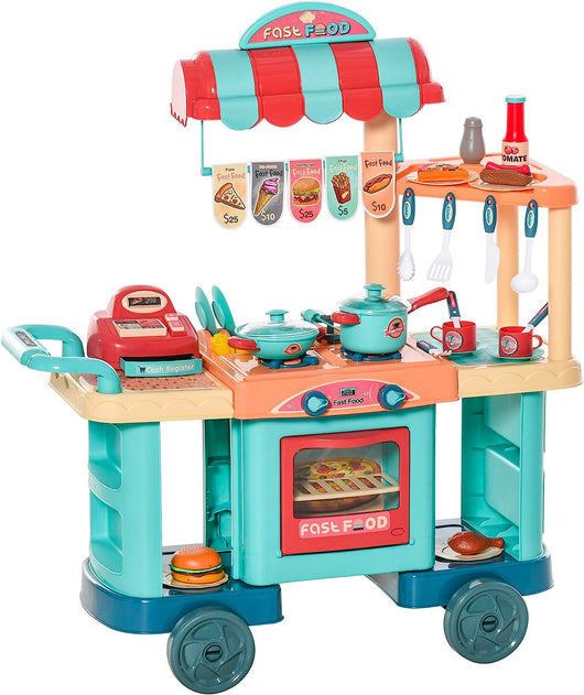 Fast Food Giocattolo per Bambini 60x47x43 cm con Accessori  Multicolor