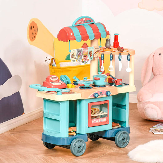 Fast Food Giocattolo per Bambini 60x47x43 cm con Accessori  Multicolor