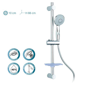 Orbit - Saliscendi 4 Getti Acciaio Inox E Abs