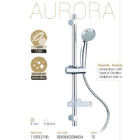 Aurora - Saliscendi 3 Getti Acciaio Inox E Abs