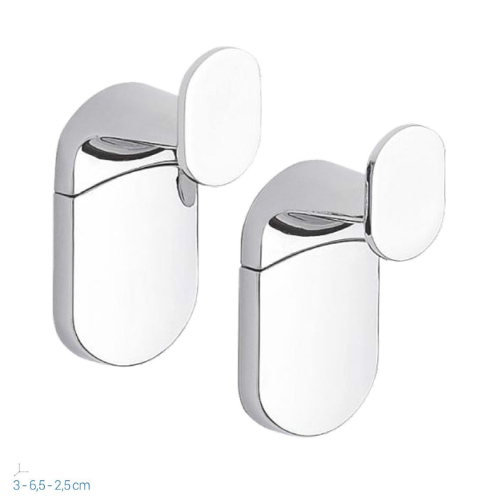 Set accessori bagno kit completo Zero Cromo 5 pezzi in Acciaio Cromato e ABS