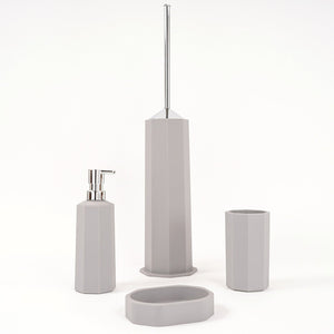 Dispenser Sapone da Appoggio Grigio Opaco in ABS Mod. Otto