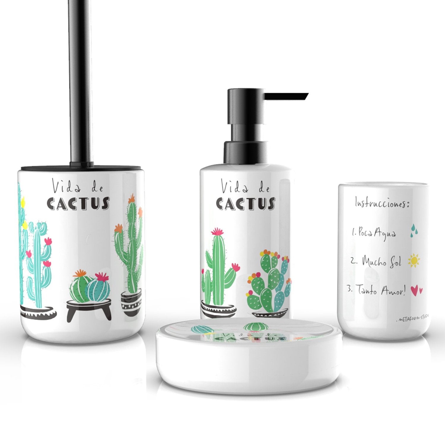 Porta Sapone da Appoggio Bianco in Ceramica Mod. Cactus