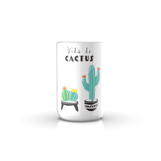 Porta Spazzolini da Appoggio Bianco in Ceramica Mod. Cactus