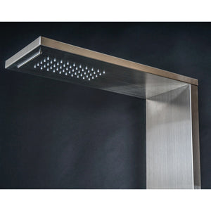 Colonna Doccia Idromassaggio Spazzolato in Acciaio Inox Aisi 304 Mod. Trend