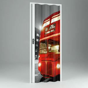 Porta a Soffietto da Interno in PVC London 89 5x214 cm mod. Vera