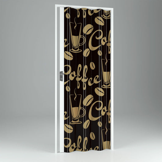 Porta a Soffietto da Interno in PVC Coffee 115x214 cm mod. Vera