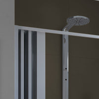 Porta Doccia in PVC 110CM H185 a soffietto con Apertura Centrale colore Bianco mod. Flex