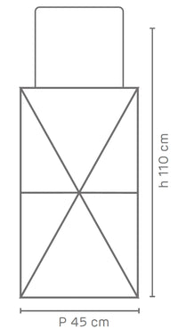 Camino a Bioetanolo da Pavimento 45x45x110 cm Diamond Bianco