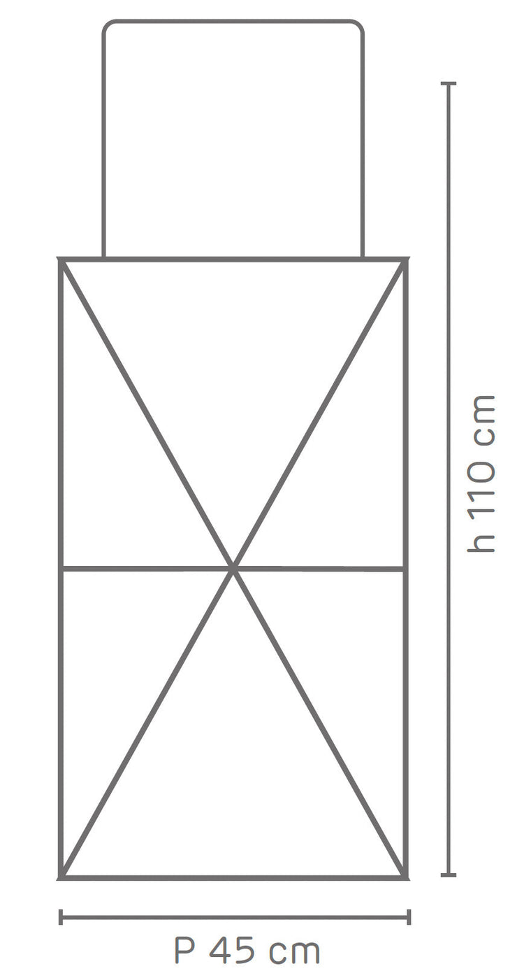 Camino a Bioetanolo da Pavimento 45x45x110 cm Diamond Bianco