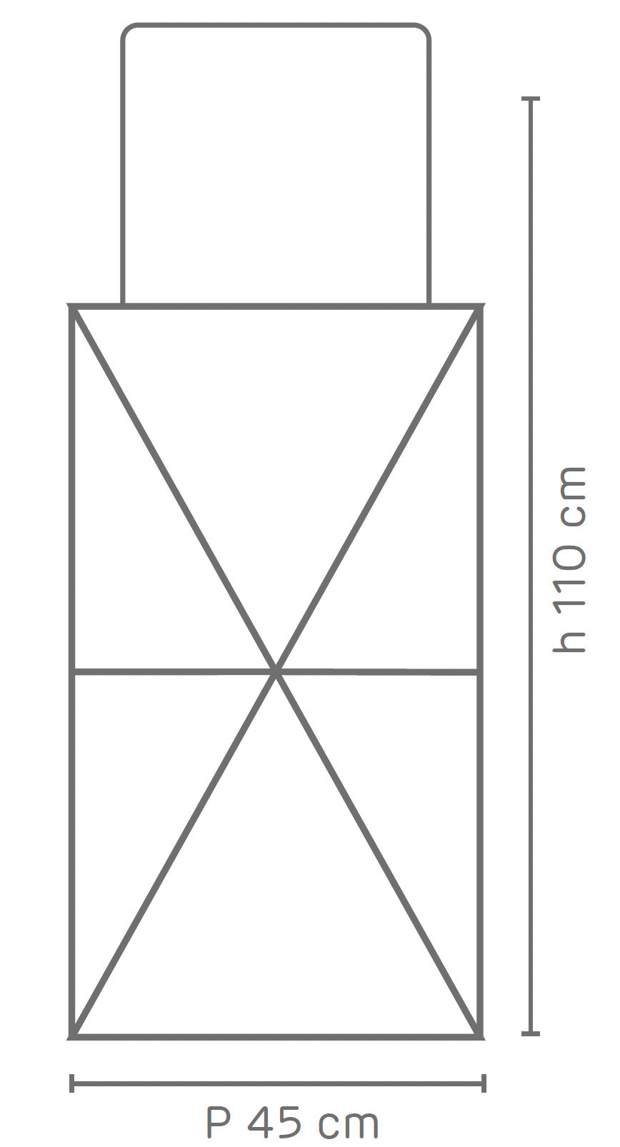 Camino a Bioetanolo da Pavimento 45x45x110 cm Diamond Bianco