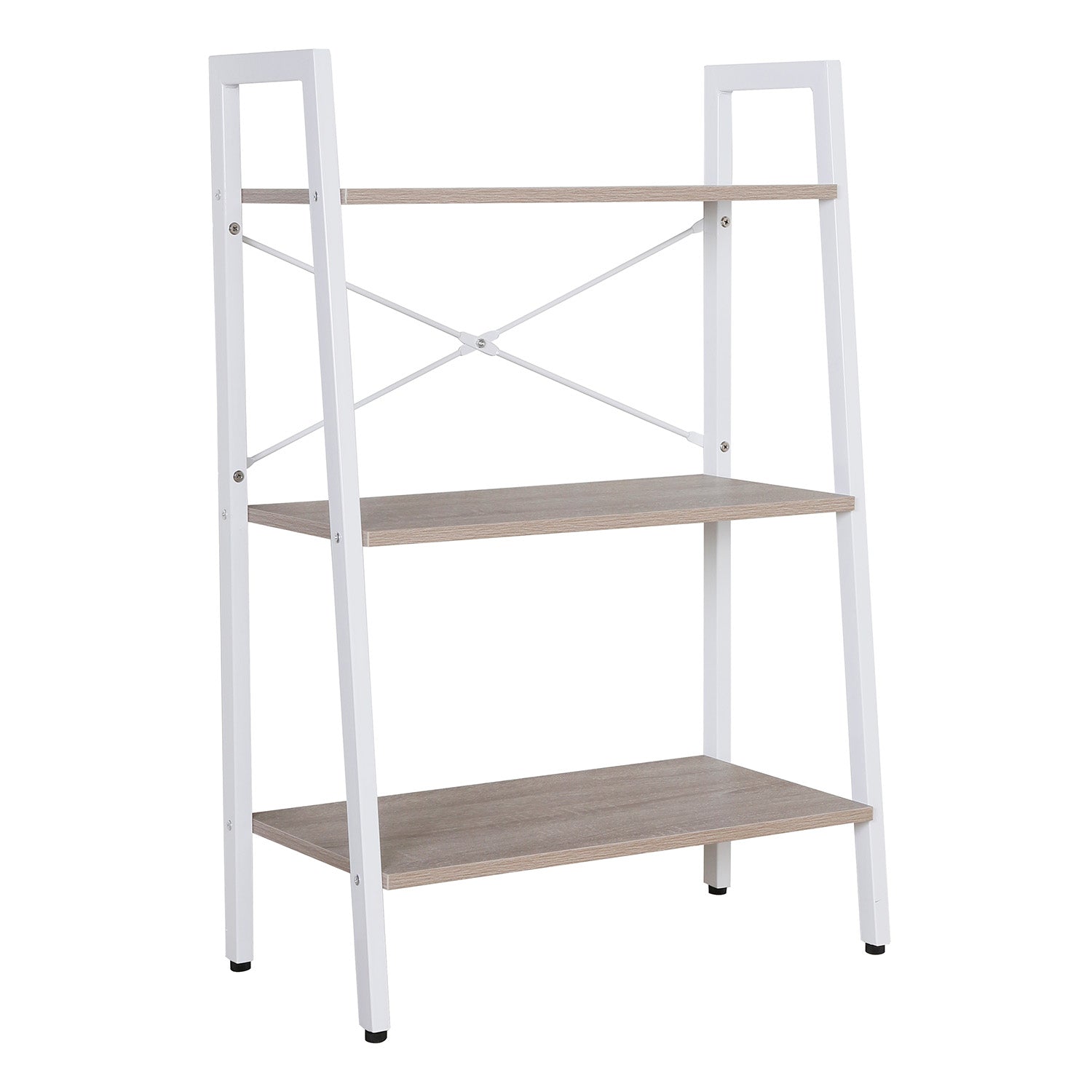 Lilas - libreria in legno e metallo 3 ripiani bianco