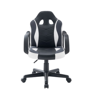 Assen - sedia gaming in pvc+pl e nylon bianco e nero