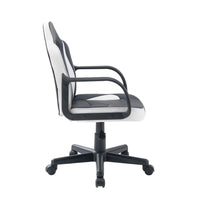 Assen - sedia gaming in pvc+pl e nylon bianco e nero