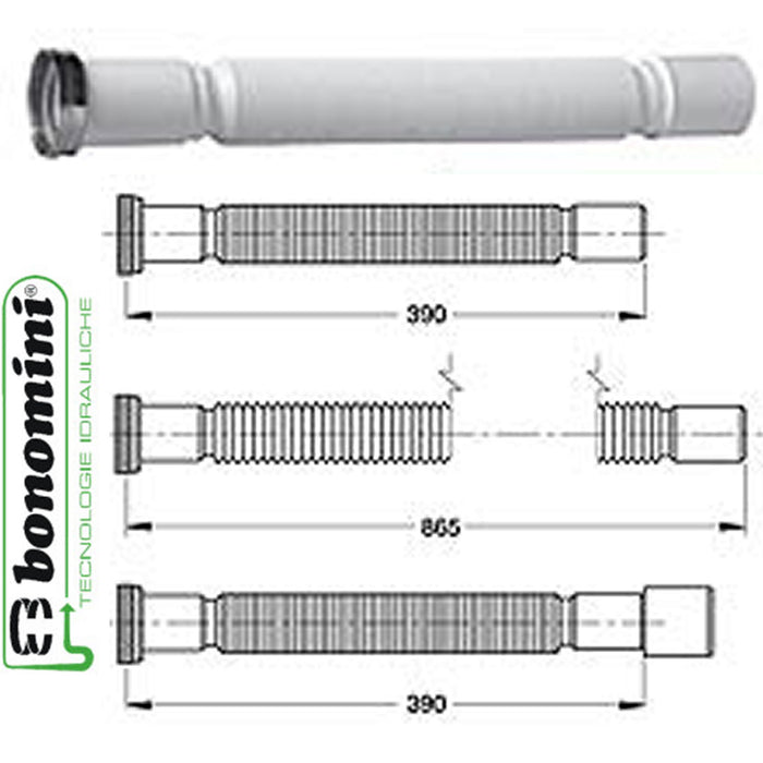 Tubo racorapid bonomini con ghiera metallo 1' x 32