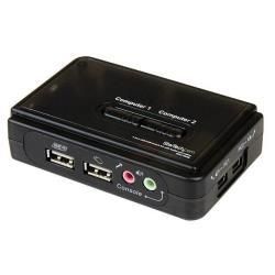 Startech.com switch kvm a 2 porte vga usb con audio e cavi - commutatore vga usb a doppia porta - SV211KUSB