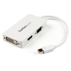 Startech.com adattatore mini displayport a hdmi, dvi & vga - convertitore mdp per macbook 3 in 1 - bianco - MDP2VGDVHDW