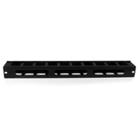 Startech.com pannello gestione cavi 1u orizzontale per armadi rack 19" - pannello passacavi orizzontale con fessure e coperchio - sistema di gestione cavi/canalina per rack 19 pollici - CMDUCT1UX