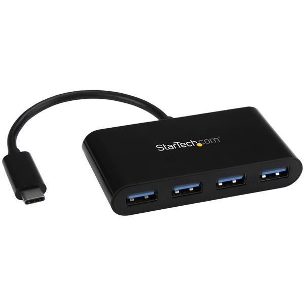 Startech.com hub usb 3.0 a 4 porte - usb-c a 4 usb-a - alimentazione a bus - HB30C4AB