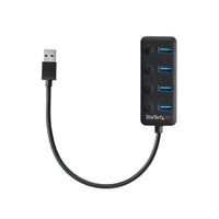 Startech.com hub usb 3.0 a 4 porte - 4x usb-a con swith on/off individuale - HB30A4AIB