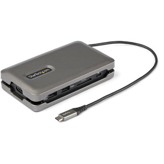 Startech.com adattatore multiporta usb c - da usb c a hdmi 2.0 4k 60hz - hub usb 2 porte 10gbps - 100w power delivery pass-through - gbe - sd/microsd - mini dockstation usb type-c - cavo da 25cm - DKT31CSDHPD3