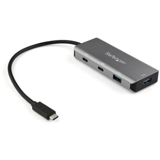 Startech.com hub usb-c a 4 porte con 2x usb a e 2x usb c - superspeed 10gbps usb type-c 3.1/3.2 gen 2 hub - bus usb alimentato - adattatore portatile da usb tipo c a usb - alluminio - cavo da 25cm - HB31C2A2CB