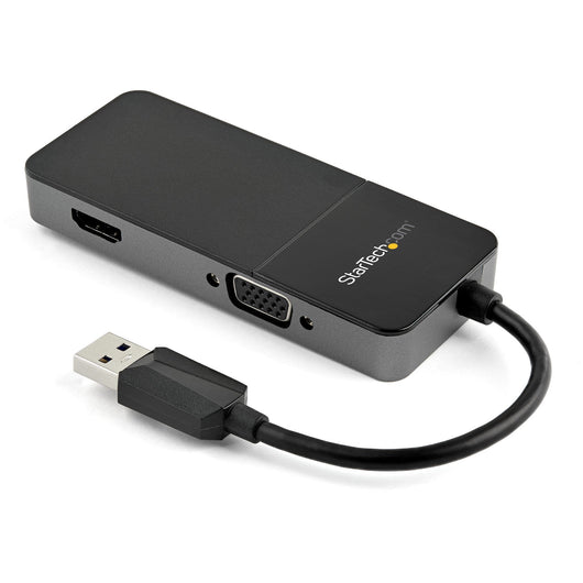 Startech.com adattatore usb 3.0 a hdmi e vga - convertitore adattatore multiporta 4k/1080p usb type-a per doppio monitor - scheda video grafica esterna - usb dongle per 2 display - USB32HDVGA