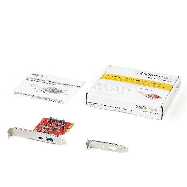 Startech.com scheda pci express usb-c usb-a a 2 porte - adattatore scheda controller host usb 3.2 gen 2 pci express tipo c/a 10 gpbs - scheda di espansione pcie -hub usb interno - windows, macos, linux - PEXUSB311AC3