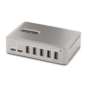 Startech.com hub usb-c 3.0 a 10 porte - 8x usb-a + 2x usb-c - autoalimentato con alimentatore da 65w - hub usb 3.1 10gbps - multipresa usb type-c per desktop/laptop con cavo di bloccaggio certificato usb-if da 1m - 10G8A2CS-USB-C-HUB