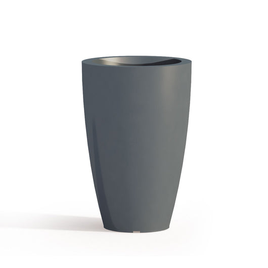 Vaso Parodia Resina Tondo Grigio H50 Ø 33Cm