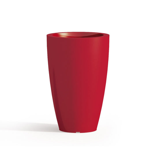 Vaso Parodia Resina Tondo Rosso H50 Ø 33Cm