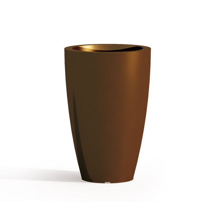 Vaso Parodia Resina Tondo Marrone H50 Ø 33Cm