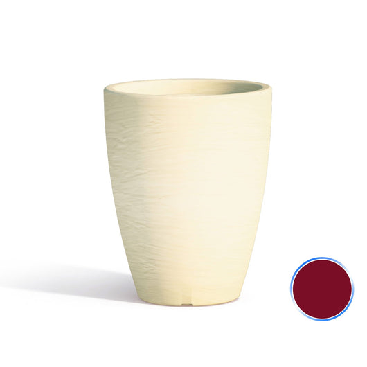 Vaso Aloe In Resina Tondo Bordeaux H38 Ø 30Cm