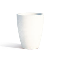 Vaso Con Sottovaso Aloe Tondo Bianco H38 Ø 30Cm